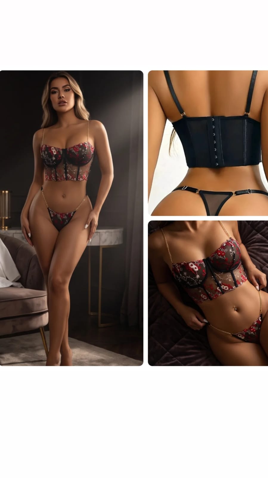 Conjunto Flor de Fuego